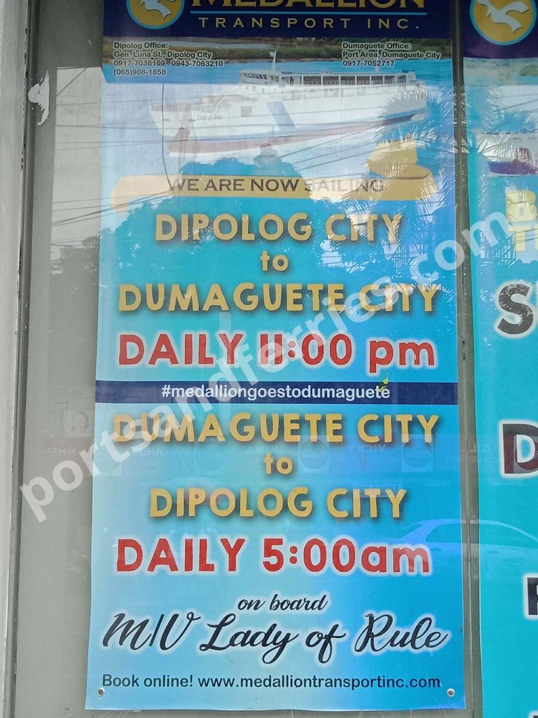 Medallion Transport Dumaguete-Dipolog schedule