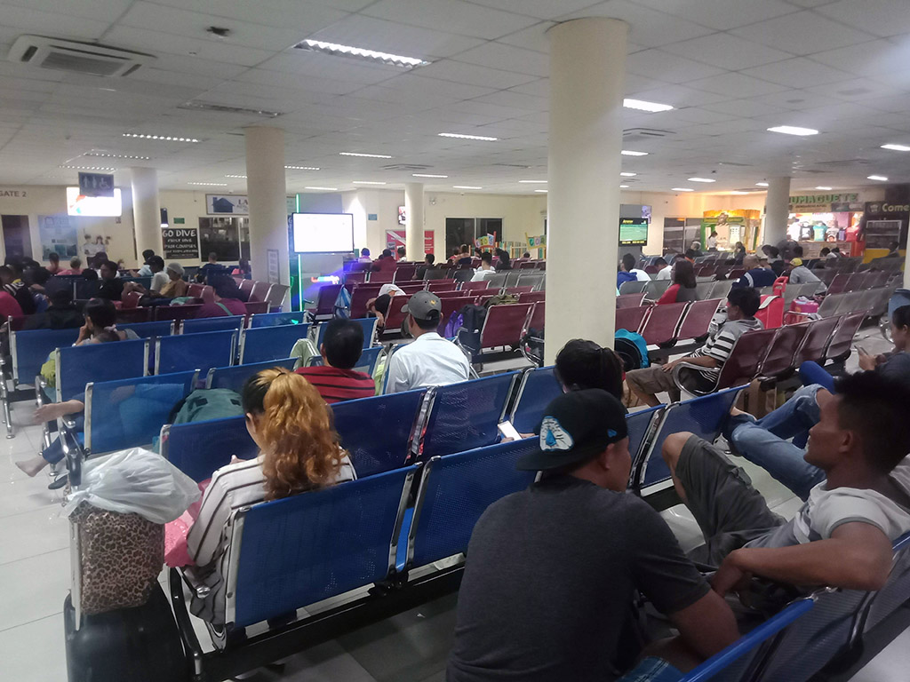 Passenger departure area at the Dumaguete Port