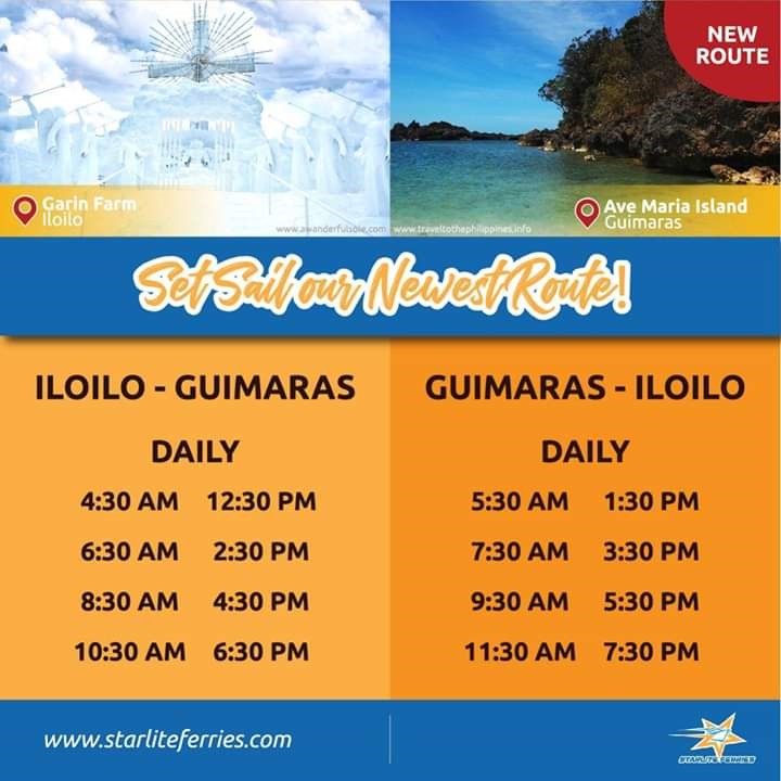 Starlite Ferries Iloilo-Guimaras Schedule