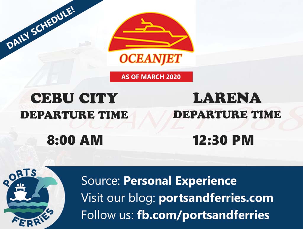 OceanJet Cebu-Larena Ferry Schedules