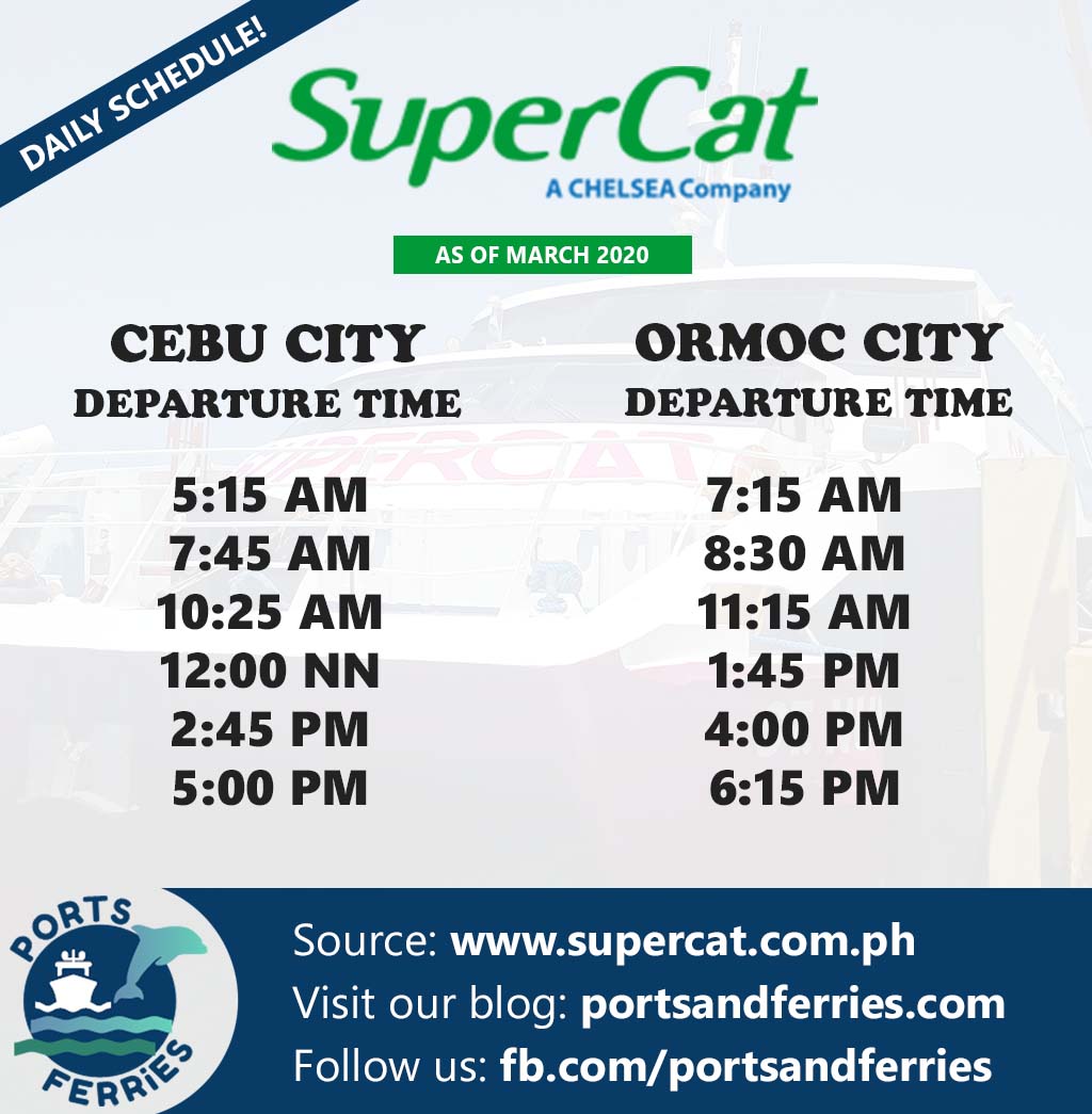SuperCat Cebu-Ormoc Ferry Schedule