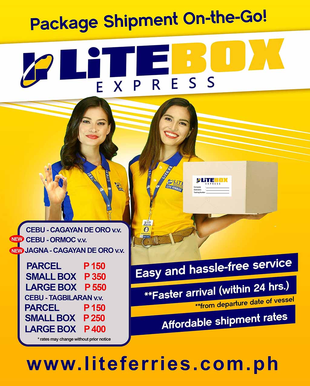 LiTE Box Express Routes and Pricing (Source: Facebook)