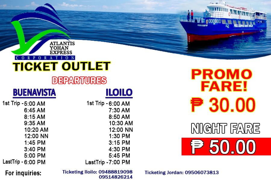 Atlantis Yohan Express Buenavista-Iloilo Ferry Schedule